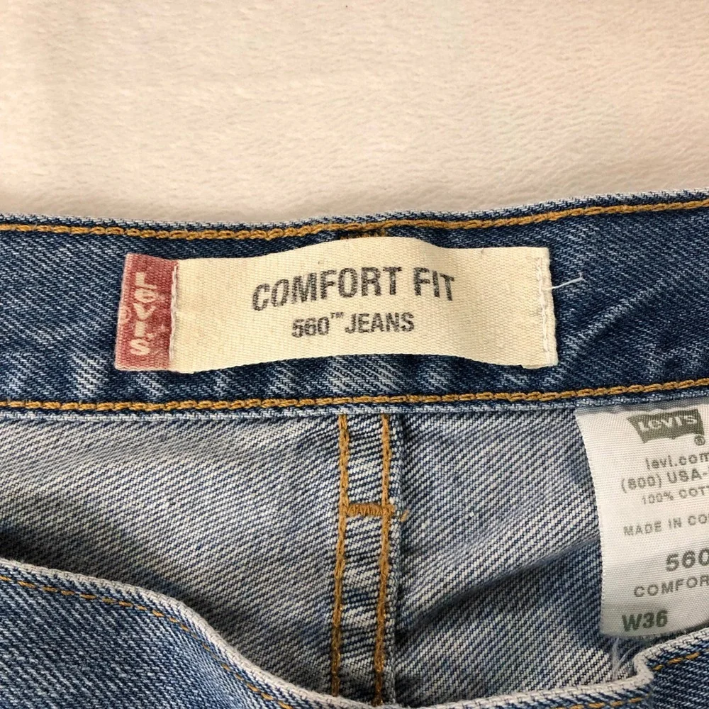 Levi's 560 Jeans Mens 36x36 Blue Y2K Medium Wash Relaxed Loose Tapered Skater